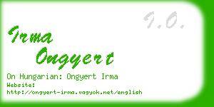 irma ongyert business card